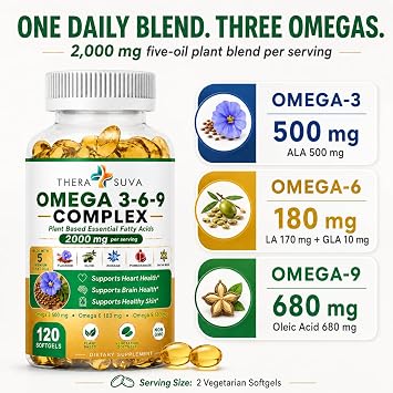 High-Potency Vegan Omega 3-6-9, 120 Veggie Softgels