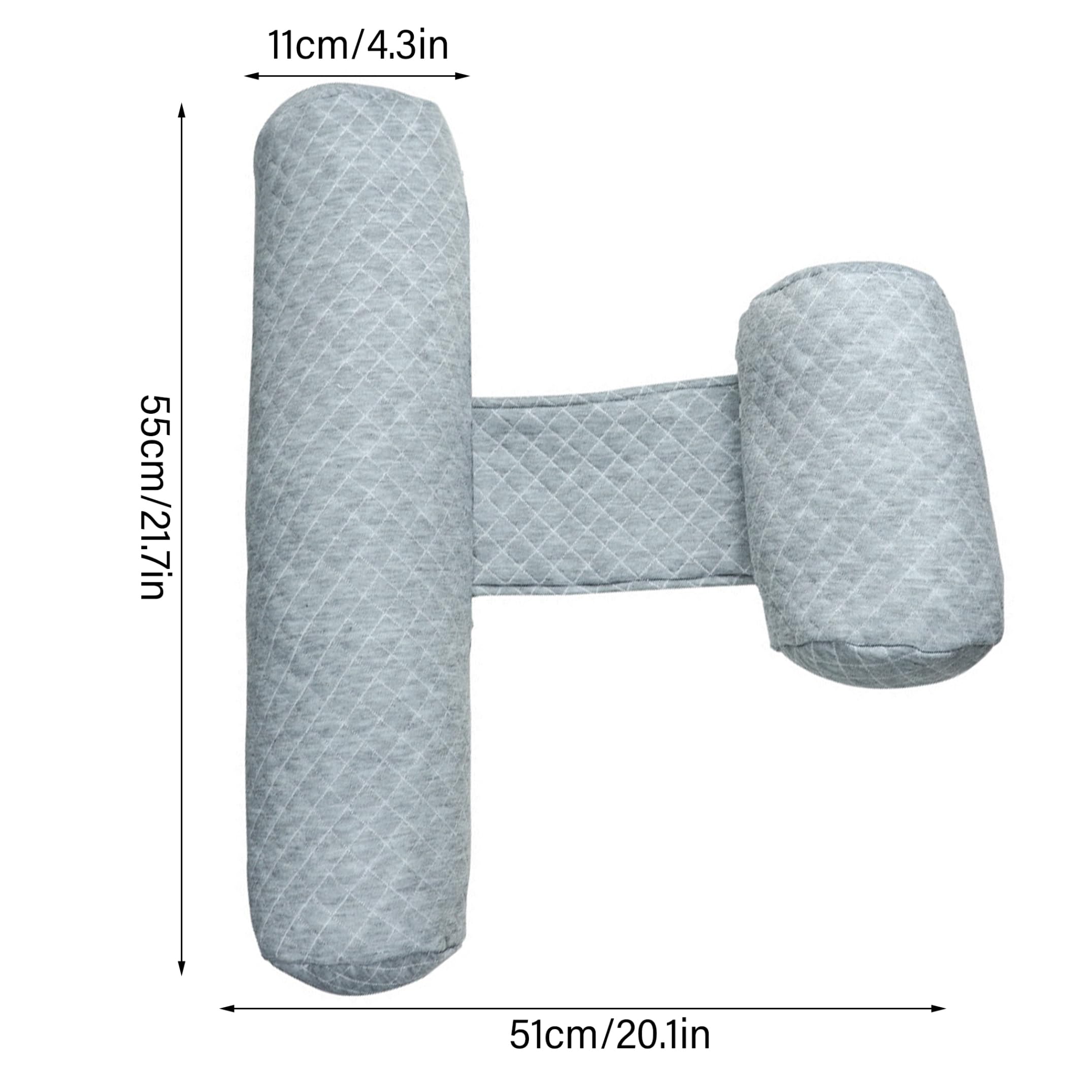Cuscino antireflusso per neonati, 1 cuscino antirollio per neonati, reflusso regolabile con tessuto fresco e traspirante, 7, 87-9, 45 pollici, grigio