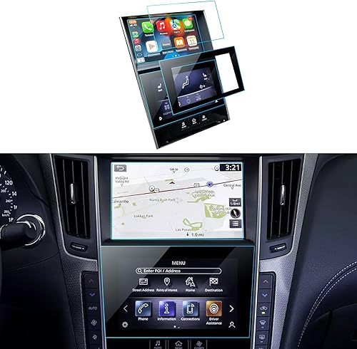 Vista 16 de Protector de Pantalla de Coche para 2015 2016 2017 2018 2019 Cadillac CTS Accesorios Navegación Pantalla Táctil Protector de Película de Vidrio