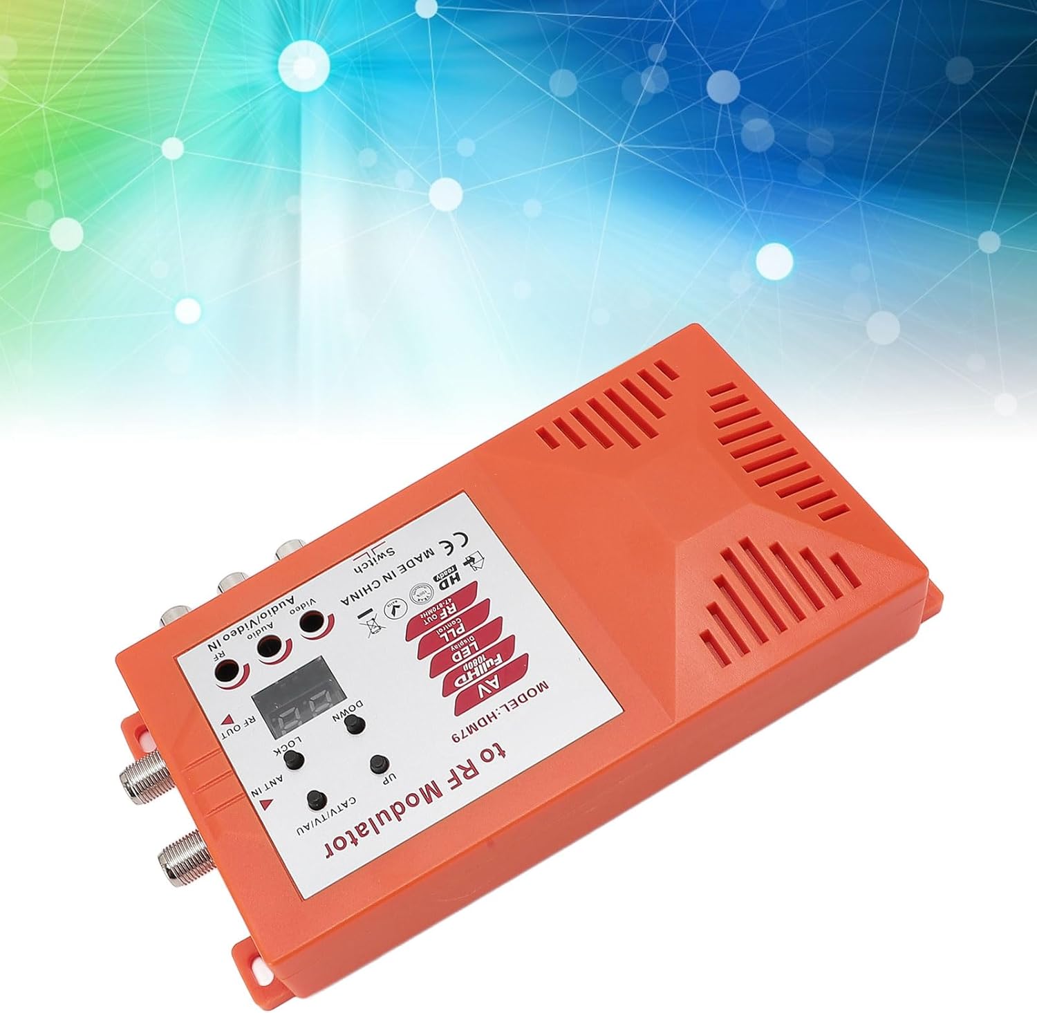 HD Multimedia Interface to RF Modulator, 1080P AV to RF Coaxial Converter Support PAL NTSC Format Output for Home HD Multimedia TV (US Plug)