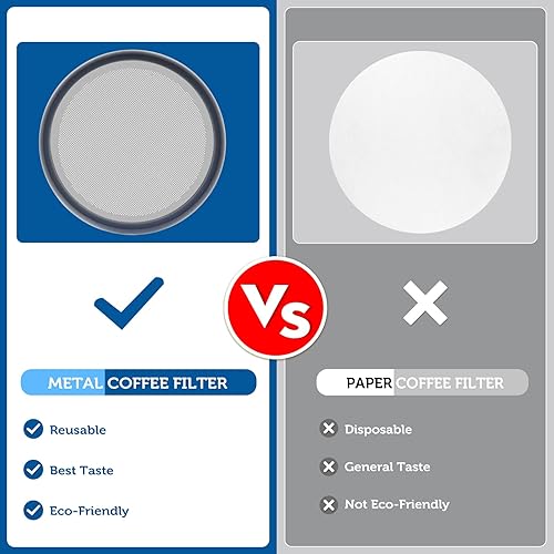 Miniatura 4 de Tapa de filtro de control de flujo con filtro de metal reutilizable para cafetera AeroPress, tapa de filtro antigoteo para prensa de café portátil