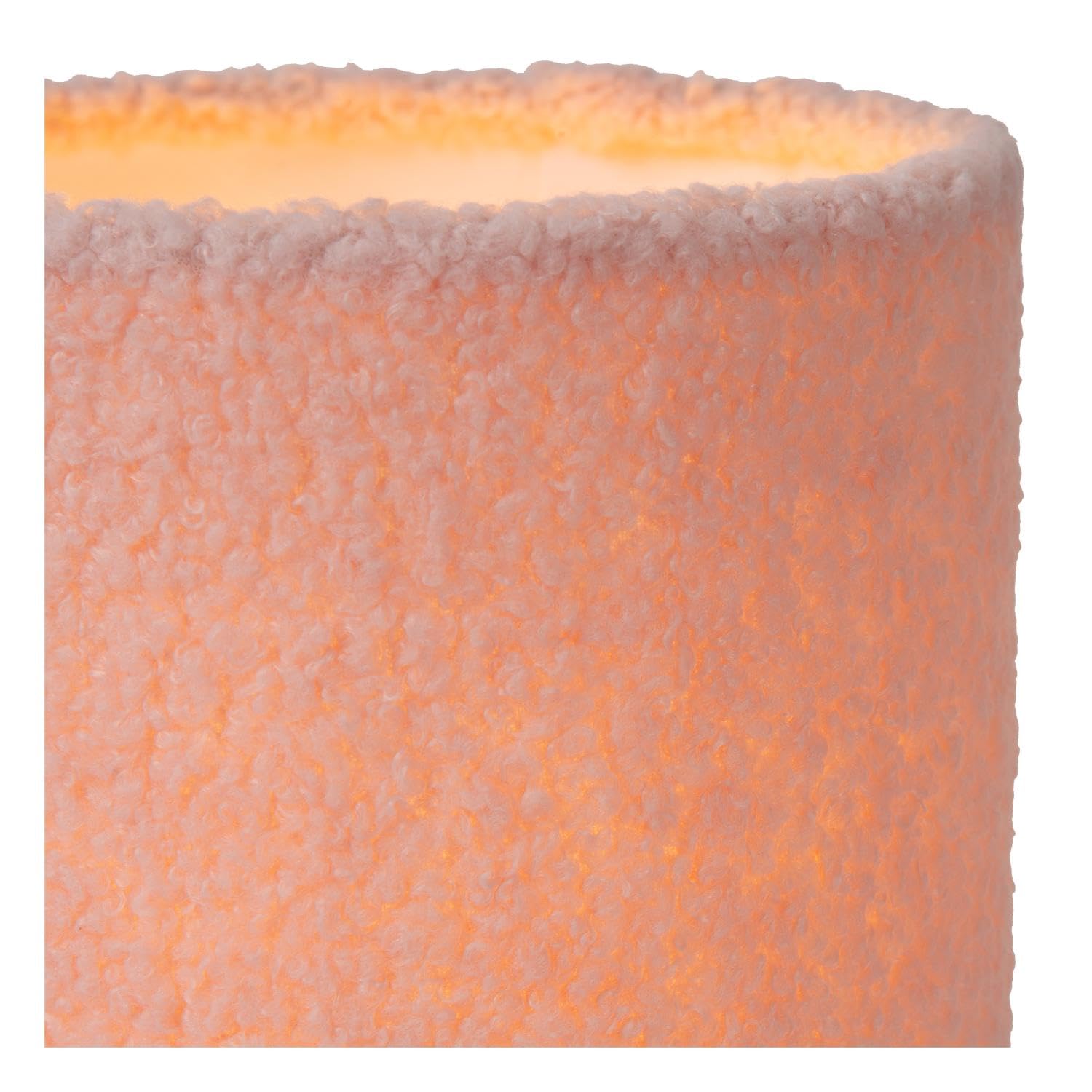 LUCIDE WOOLLY - Lampe de table - Ø 16 cm - 1xE14 - Rose