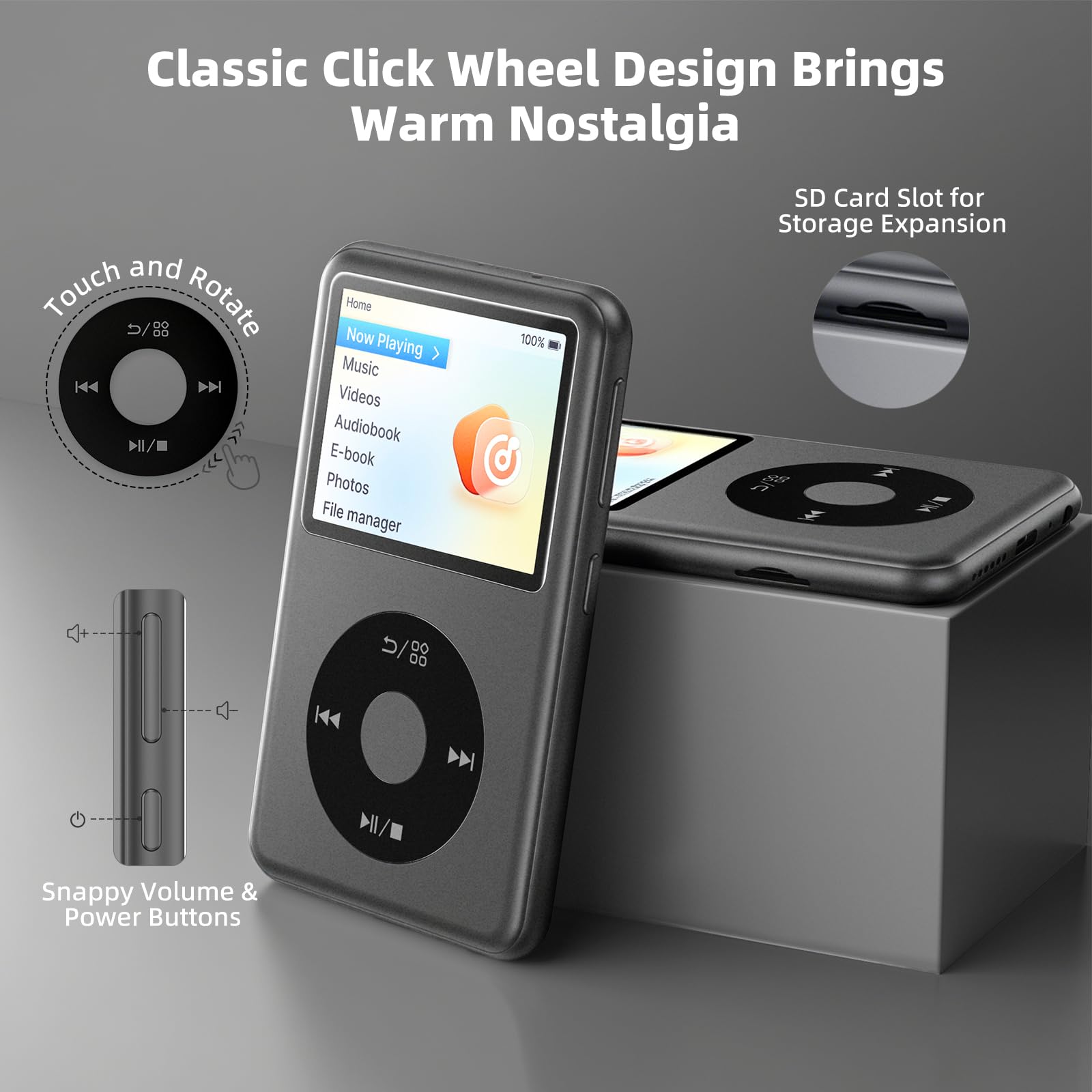 Amazon.com: Innioasis 64GB Y2 Mp3 Player with Bluetooth, Lossless