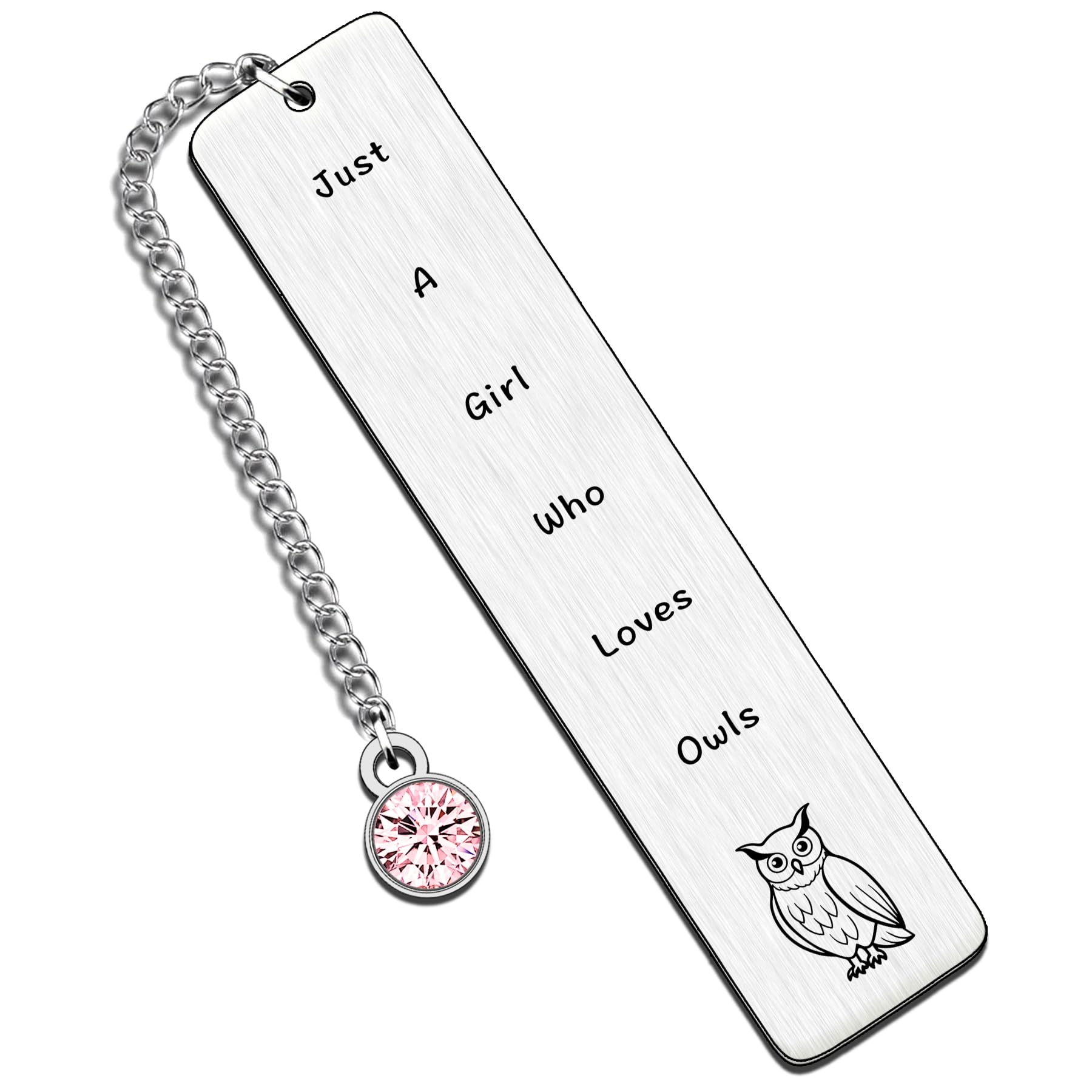 QMVMV Funny Owl Gifts Animal Lover Gift Just A Girl Who Loves Owls Owl Lover Bookmark Gift for Women Girls Who Loves Owls Bookmark