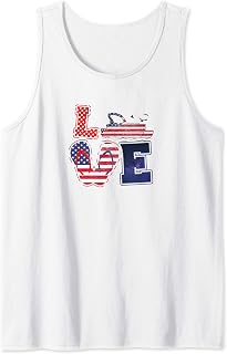 Love Boating, USA, Tritoon, Pontoon, Flip Flops, 4th of July Tank Top