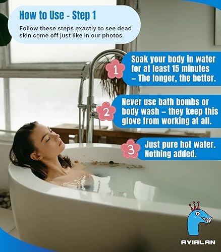 Korean Exfoliating Glove - Body & Face Scrub Mitt(Skyblue)