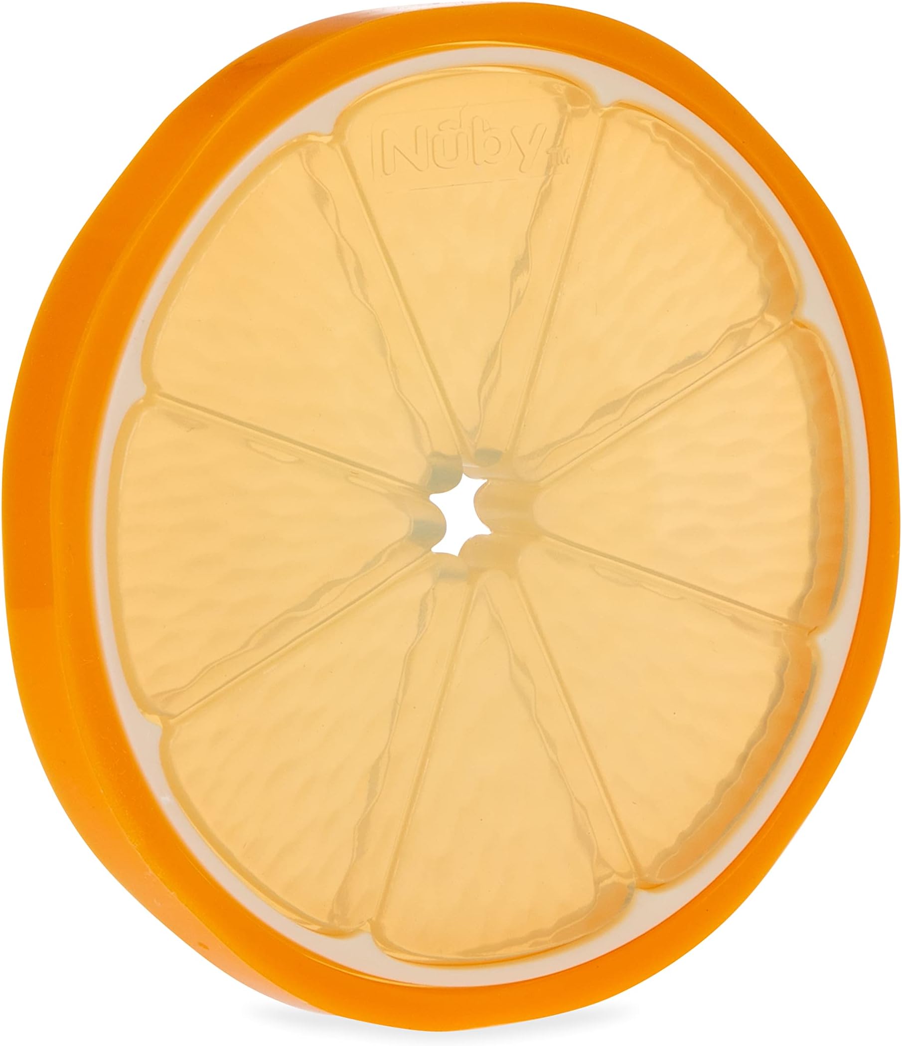 100% Silicone Fruit Teether, Orange, 3M+