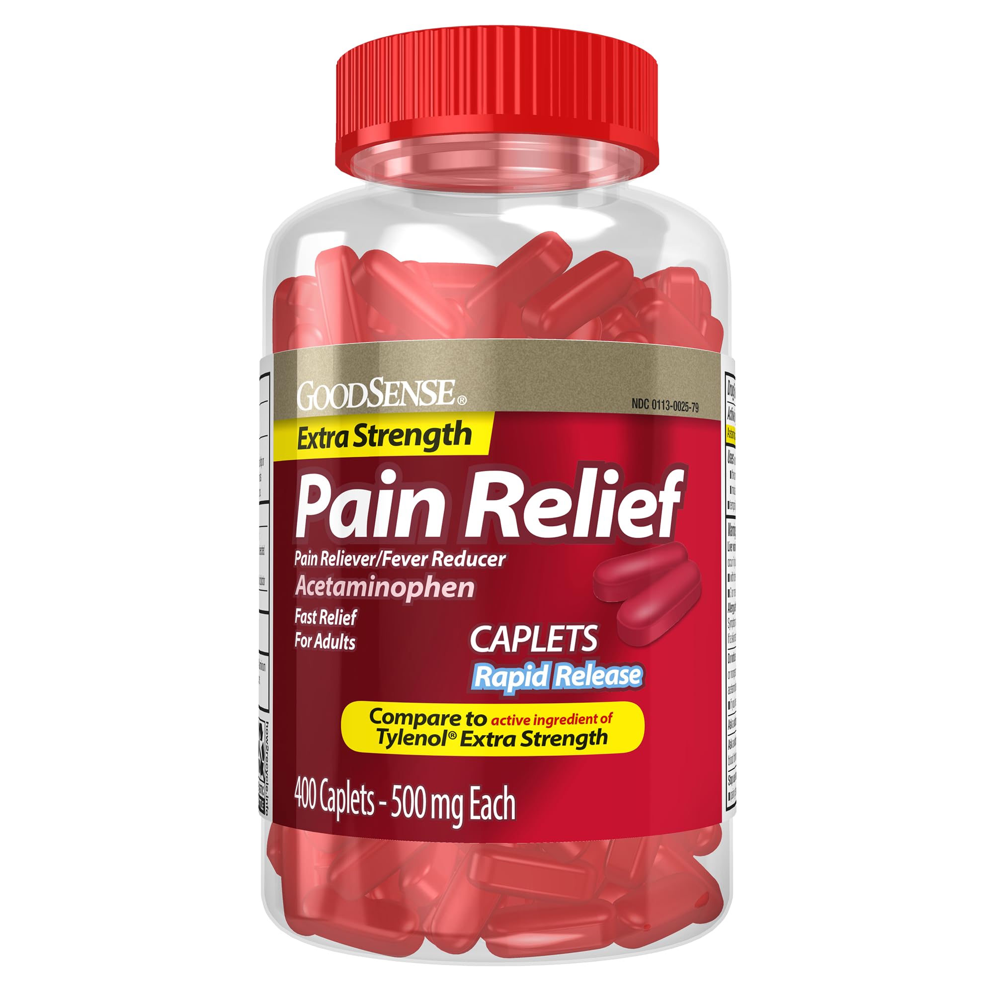 GoodSense Rapid Release Acetaminophen Caplets, 500 mg, 400 Count