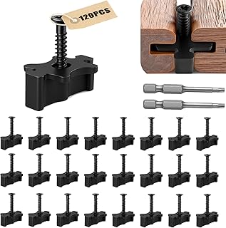 120Pcs Hidden Fasteners, Hidden Deck Fasteners for Composite Decking Boards,Lasiever Nylon Hidden Fasteners with Stainless Steel Screws, Universal Composite Decking Clips for Decking Boards