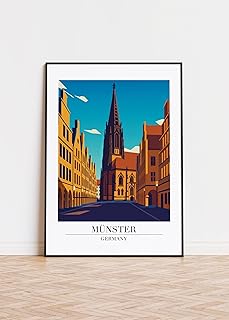 Münster Germany Poster: City Illustration Art Print