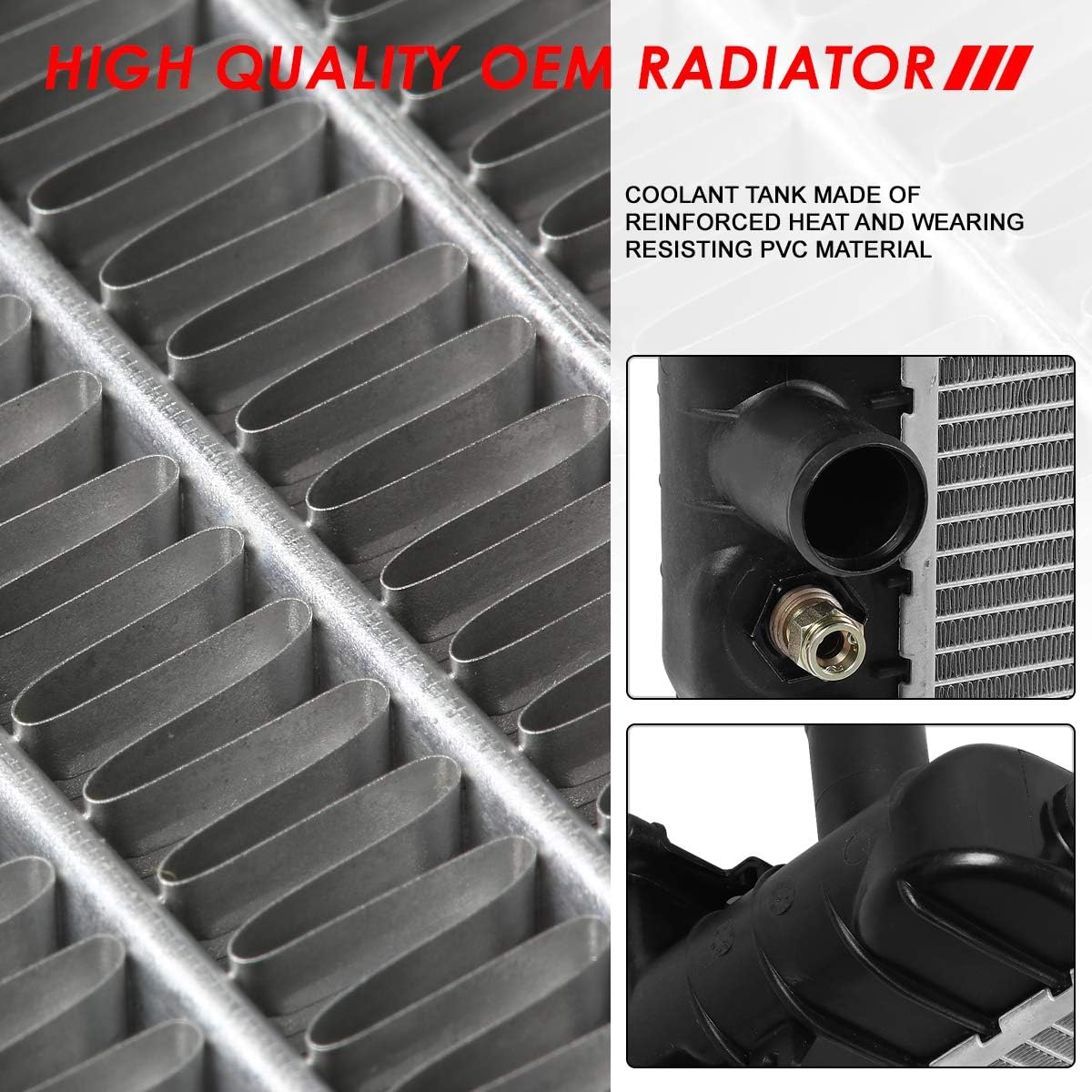 Auto Dynasty Radiator Compatible with 06-11 Buick Lucerne Cadillac DTS V8 AT/MT, DPI 2853 Factory Style 1-Row Cooling Radiator, Aluminum Core