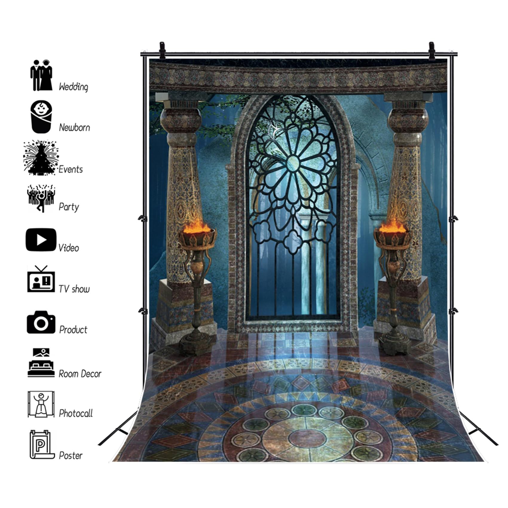 Fondos Para Fotografias Leyiyi 7x5ft Vintage Medieval Castle Interior ...