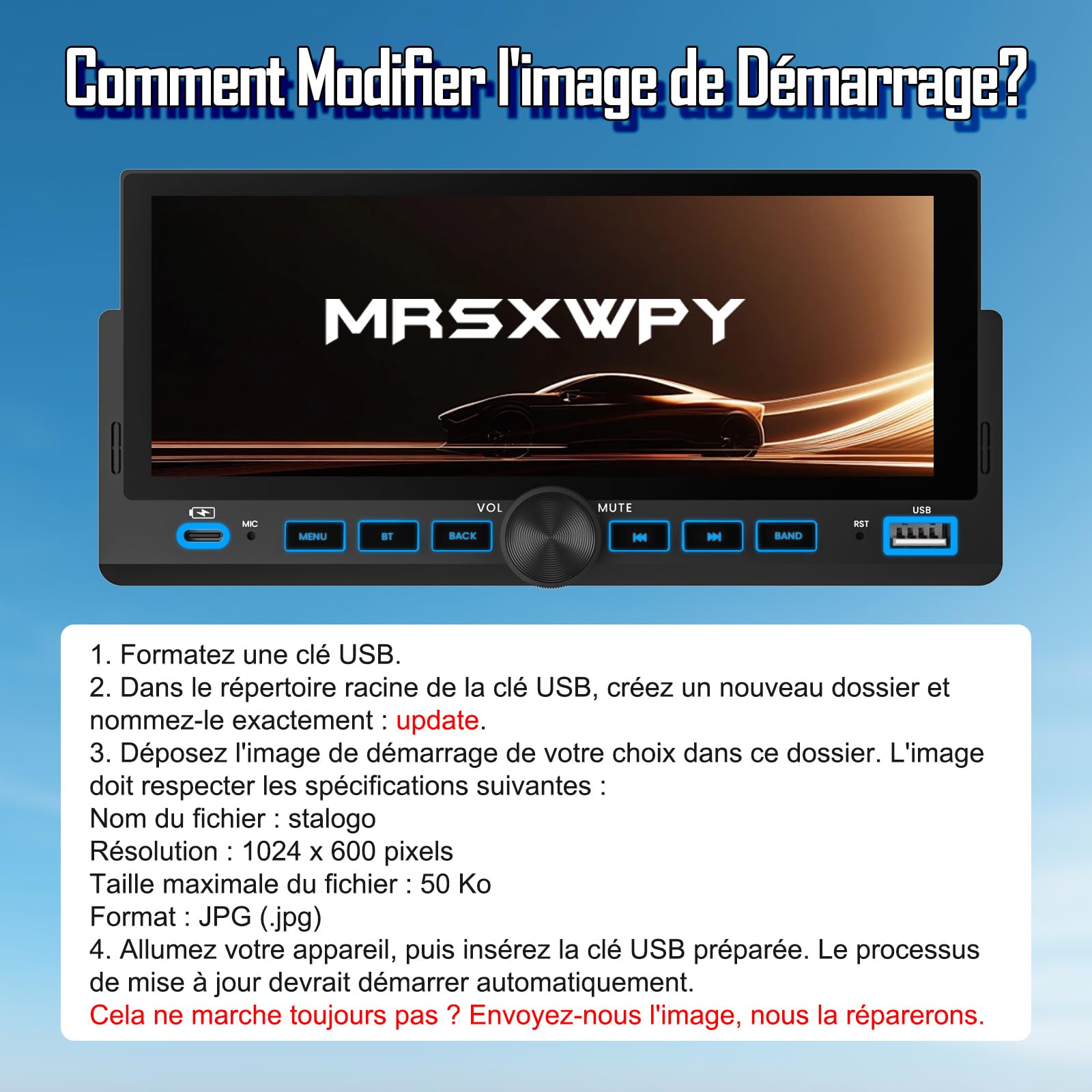 Autoradio 1 DIN, CarPlay Voiture & Android Auto sans Fil, Poste Radio Bluetooth Main Libre, Écran Tactile, Navigation GPS, Contrôle Vocal, AUX/FM, MirrorLink, USB Type-C (6,86")