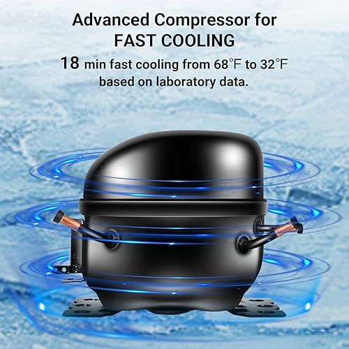 Miniatura 4 de Smad Enfriador eléctrico, refrigerador de 12 voltios, enfriador de compresor de 53QT (50L) 12V -4 ~ 50?, refrigerador de 12 V 12/24 V CC, congelador