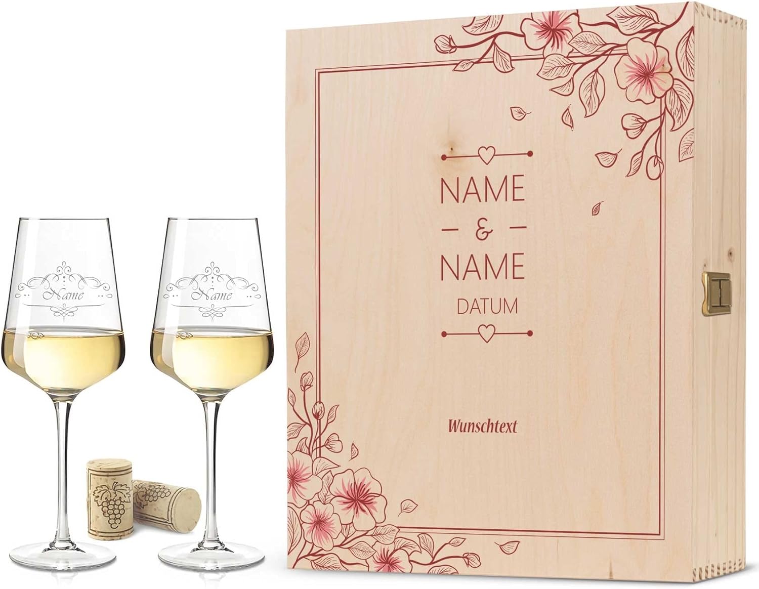 GRAVURZEILE Leonardo Copas De Vino, Diseño De Pareja De