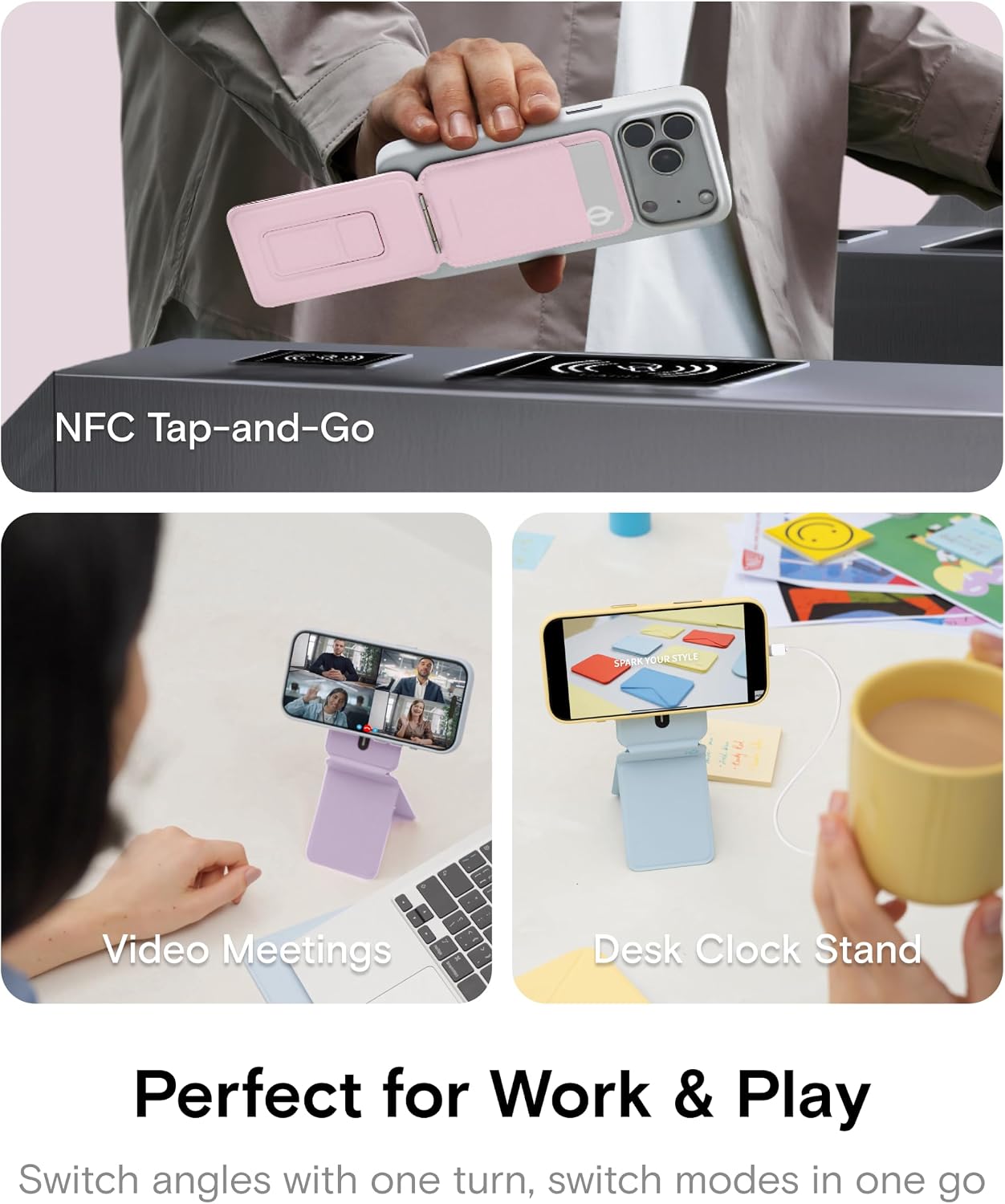MOFT Phone Tripod Stand & Wallet, NFC Card Holder, Hold 1-2 Cards