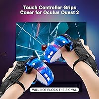 Vista 17 de Relohas Accessories for Oculus Quest 2, VR Accessory Set for Meta Quest 2, Include Controller Grip Leather Cover, VR Shell Cover, Face Cover, The