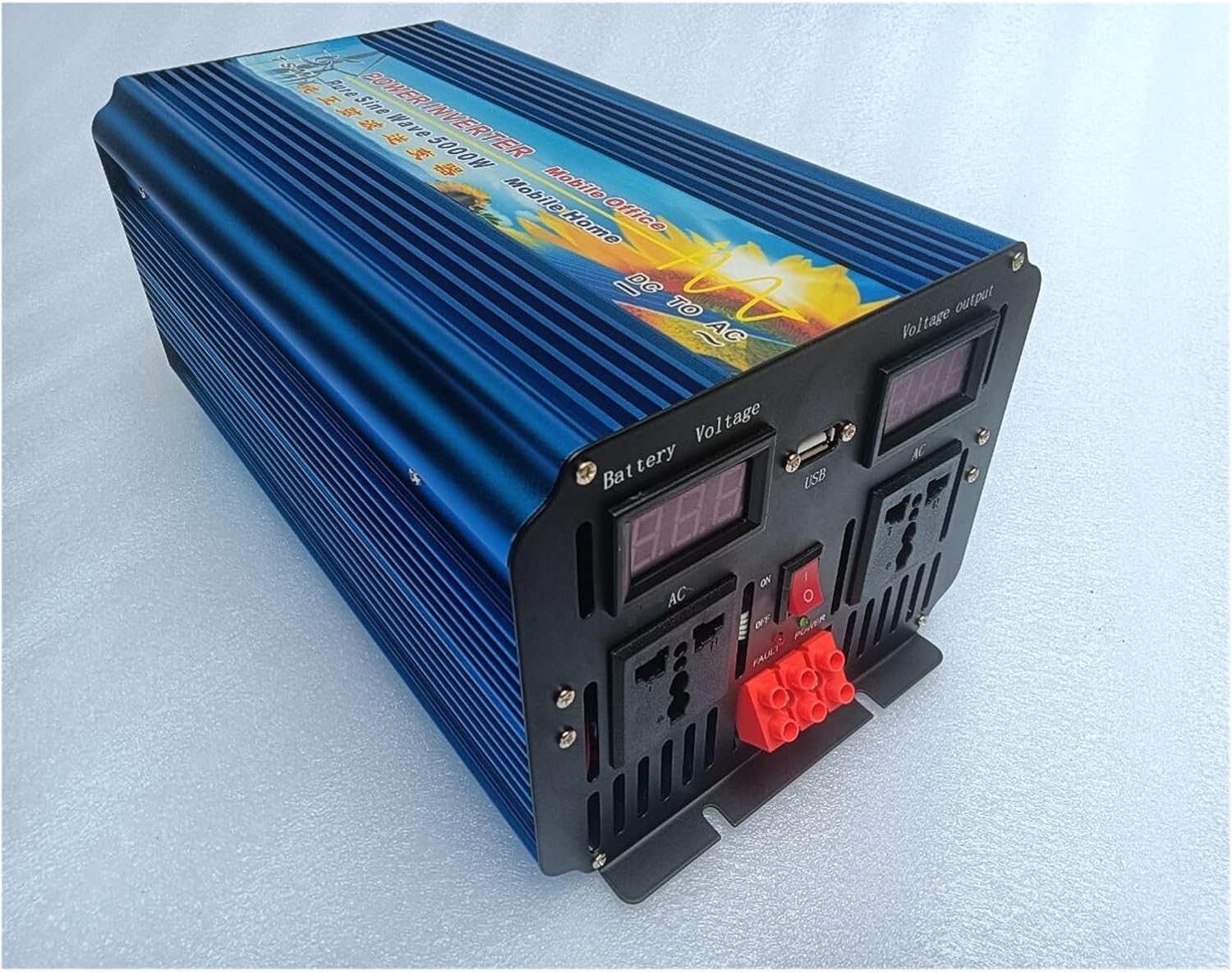 5000W DC 48V to AC 100V 110V 120V 127V 50HZ 60HZ Off Grid Pure Sine Wave Power Inverter Digital Display(50HZ,12V-110-120V)