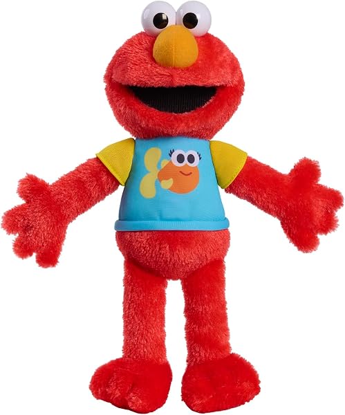 Sesame Street 13-inch Sing-Along Plush Elmo Stuffed Animal, Kids Toys for Ages 18 Month by Just Play