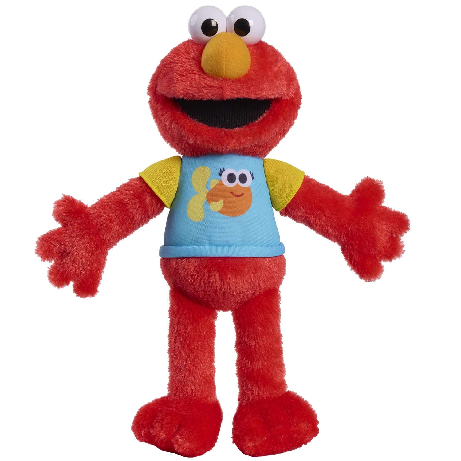 SESAME STREET 13-inch Sing-Along Plush Elmo with Lights and Sounds, Super-Soft and Huggable, Kids Toys for Ages 18 Month by Just Play