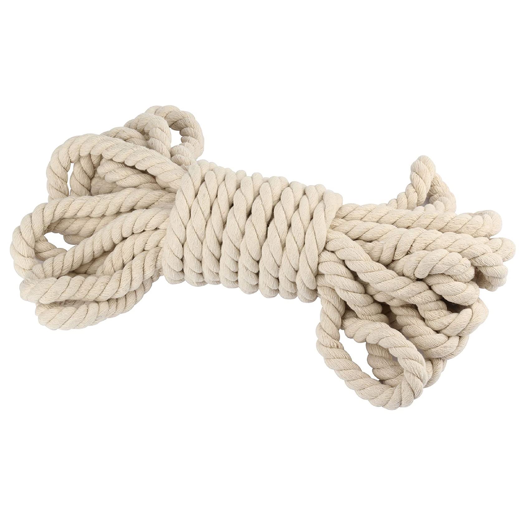 Lina, lina nylonowa, sznurek makramowy Lina bawełniana 328 stóp, lina makramowa 3-żyłowy skręcony miękki naturalny sznurek bawełniany, sznurek makramowy do rękodzieła, zawieszanie na ścianie, wieszaki