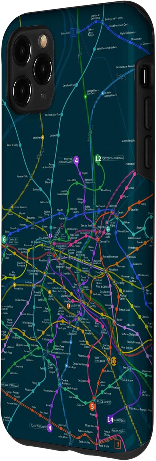 Paris Metro Map Subway Case for iPhone 11 Pro Max