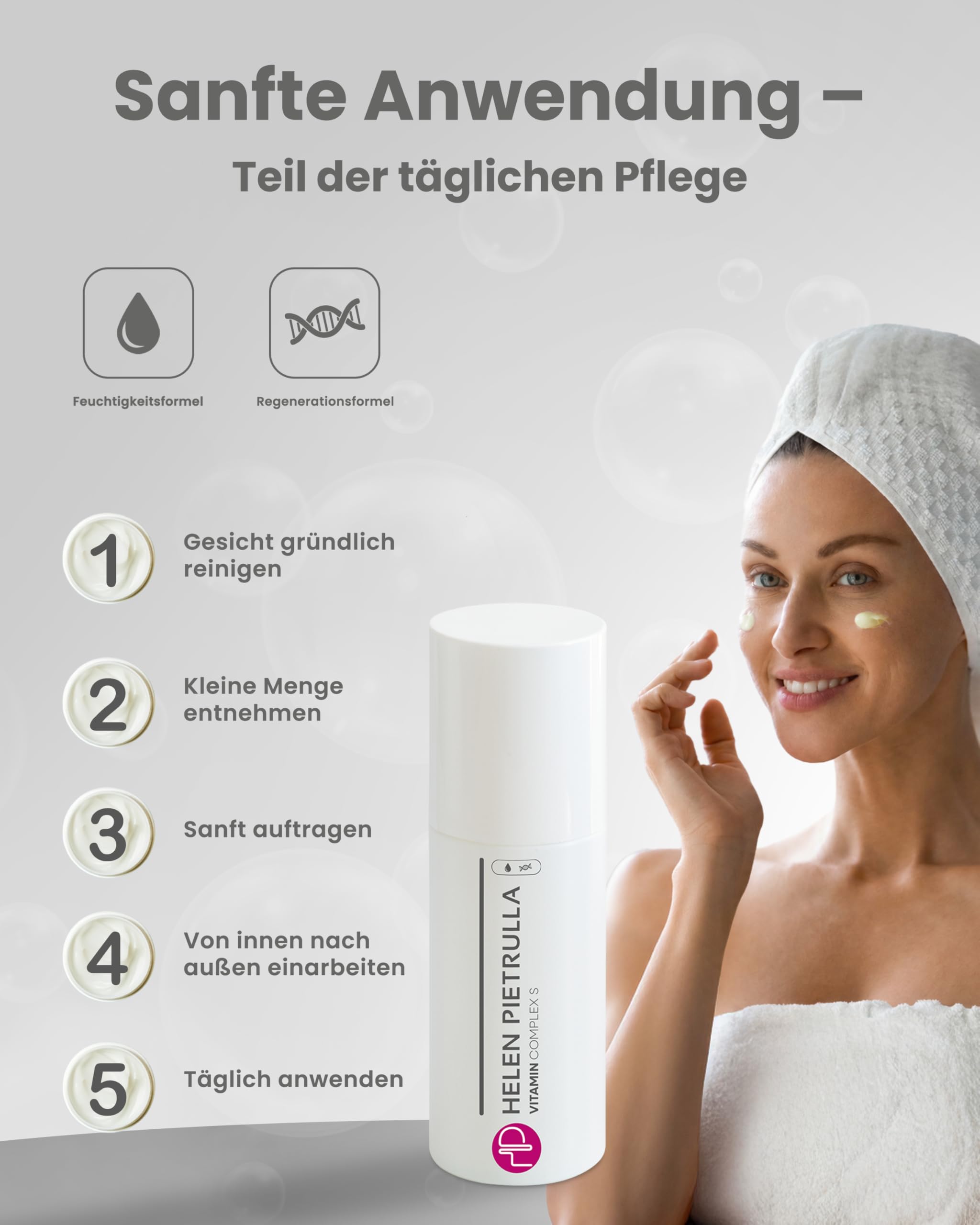 Helen Pietrulla – Vitamin Complex S 100 ml Gesichtscreme mit Vitamin A, C, E, F & wertvollen Ölen – Anti-Aging Tages- und Nachtpflege für trockene, anspruchsvolle Haut
