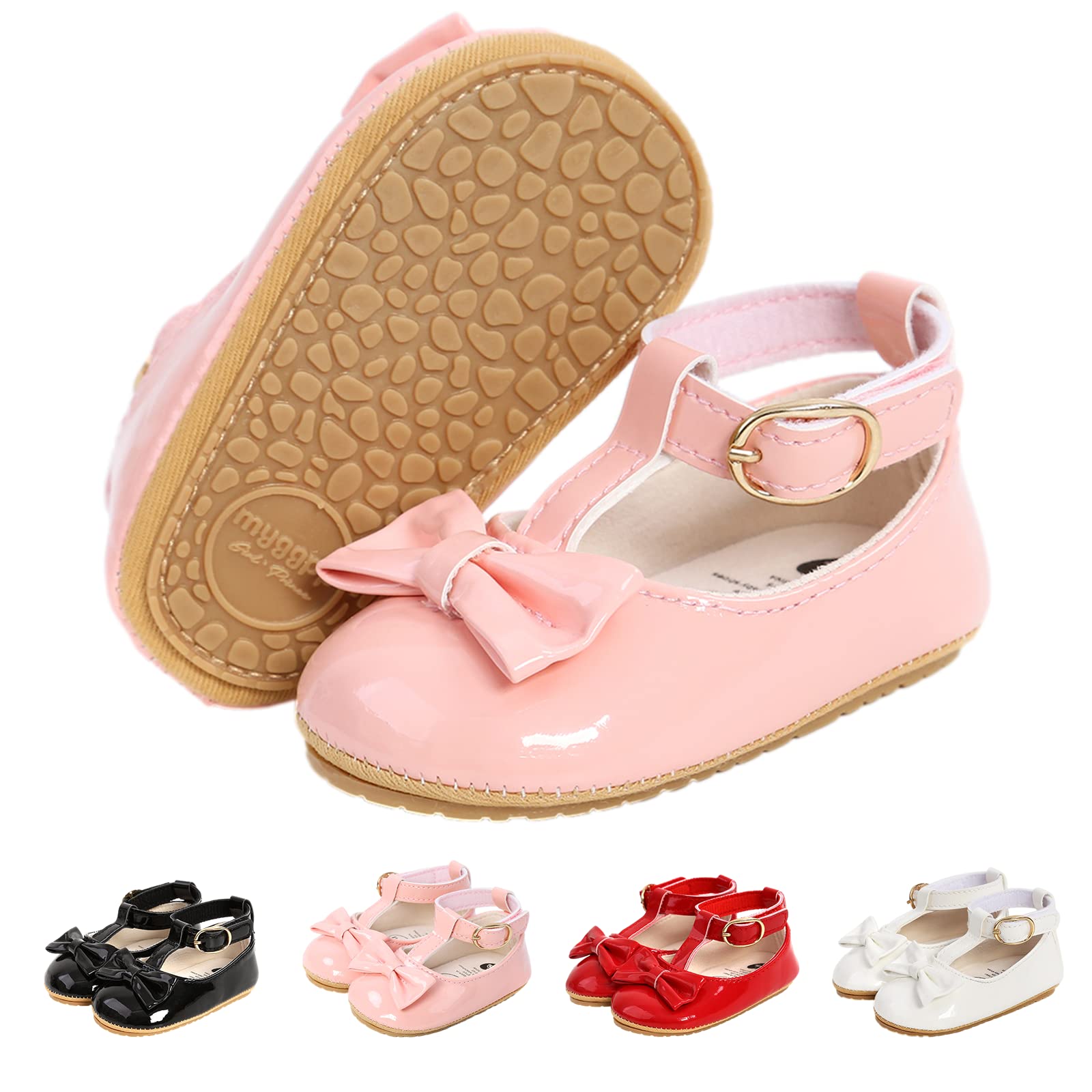 Baby Girls First Walking Shoes Mary Jane PU Leather Anti-Slip Princess Shoes Infant Baby Shoes — view 61