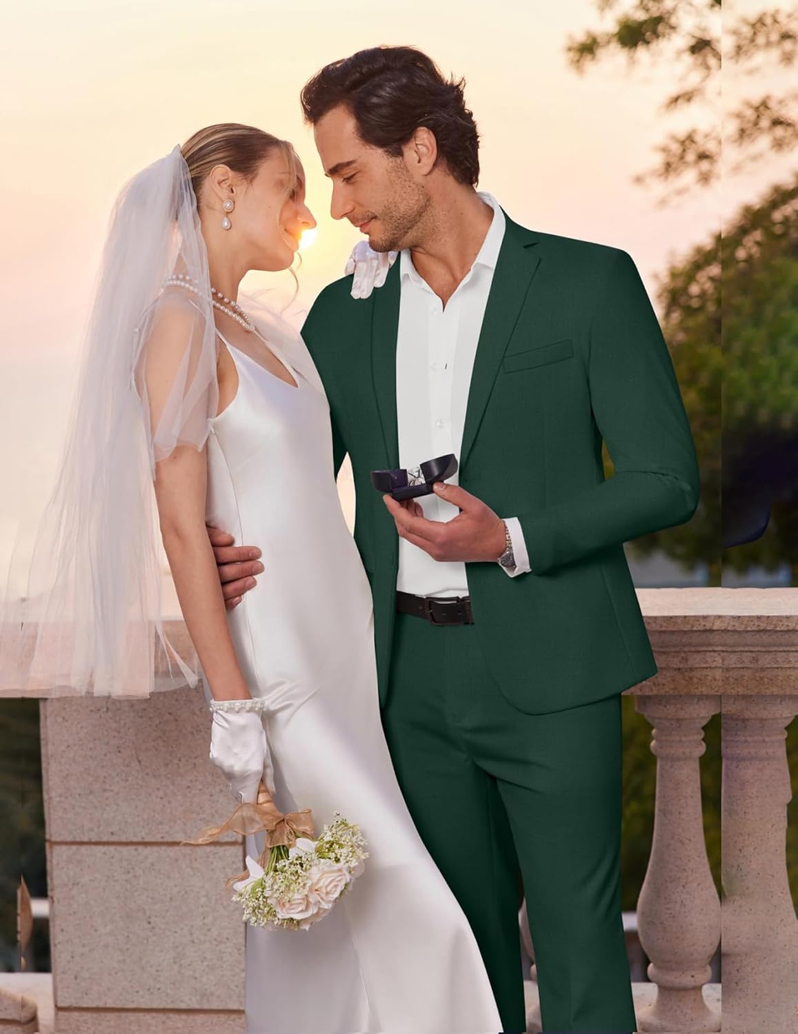 COOFANDY Men's 2 Piece Suits Classic Fit Suit Set 2 Button Blazer Jacket and Dress Pants for Wedding Business Prom - Image 5