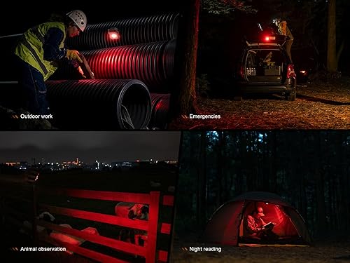 Miniatura 9 de Fenix CL27R Linterna de campamento, 1600 lúmenes USB-C recargable, impermeable, portátil con LED blancos y rojos y organizador Lumentac para lugares