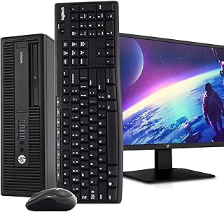 HP EliteDesk 800 G2 SFF PC Desktop Computer, Intel i5-6500, 8GB RAM, 500GB HDD, Windows 10 Pro, New 23.6