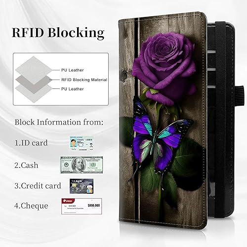 Vista 60 de Funda para chequera personal con diseño de tortuga marina verde, funda de piel sintética para hombres y mujeres, con ranuras para tarjetas, soporte