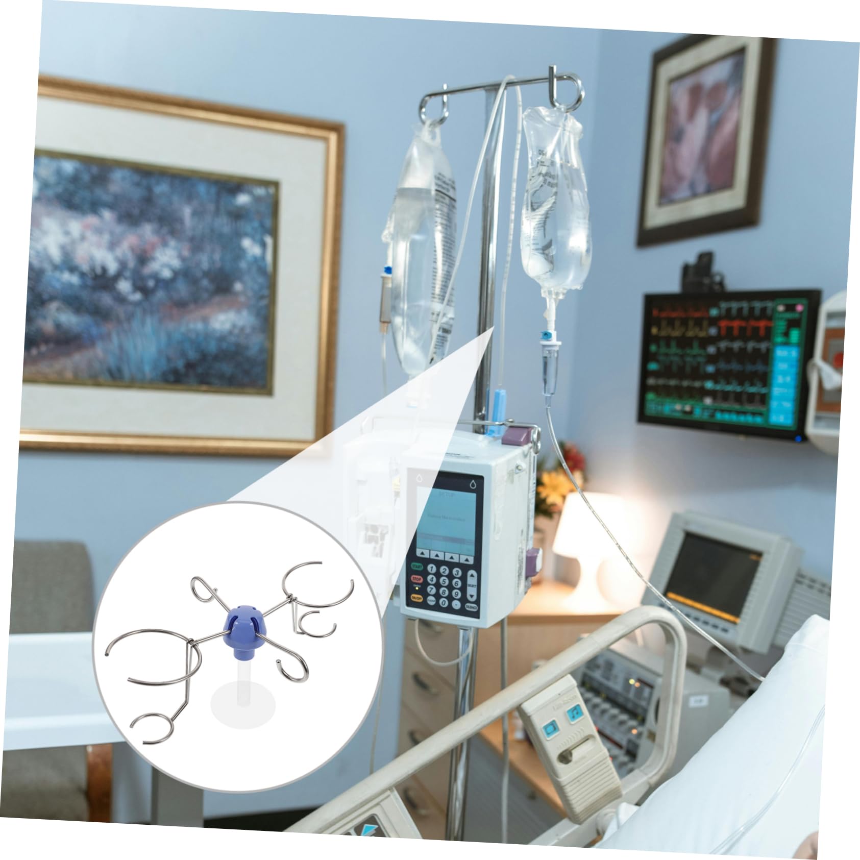 iplusmile Infusionshalter mit Stabiler Struktur als Praktisches Infusionsständer Zubehör aus Edelstahl und Einfachem Einbau Vertikale Infusionsgestellhalterung für Medizinische Anwendungen
