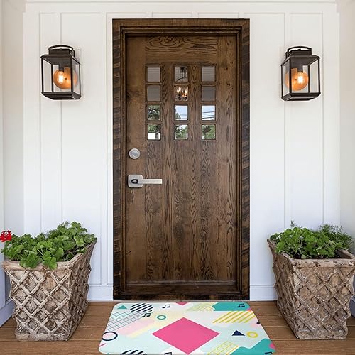 Miniatura 6 de Retro Musical Notes. Geometric Shapes Outdoor Doormats, Indoor and Outdoor Entrance Rugs