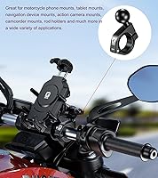 Vista 9 de BRCOVAN Soporte de bola de 1 pulgada, base de abrazadera de manillar de aleación de aluminio, apto para rieles redondos de 0.875 pulgadas, 1