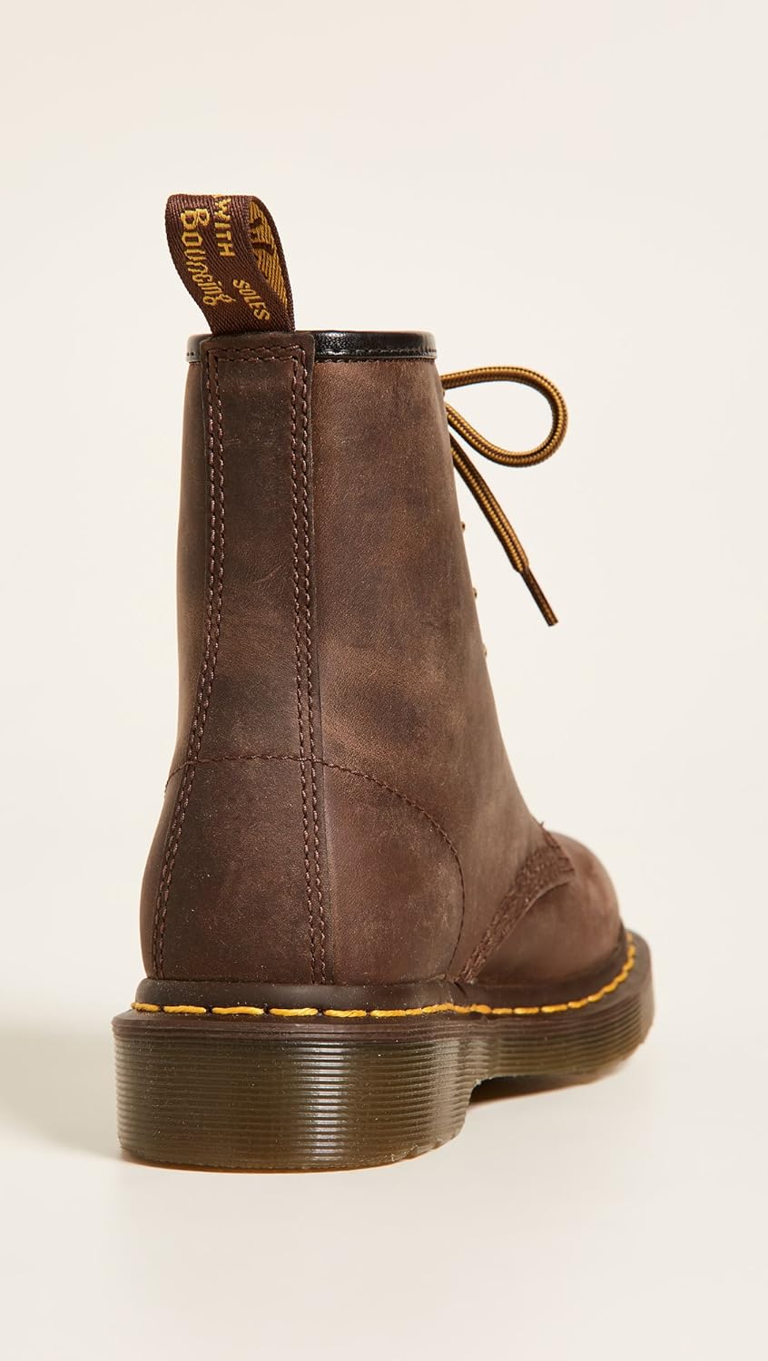 Dr. Martens Unisex 1460 Crazy Horse Leather 8 Eye Boot, Brown, 12 Women/11 Men