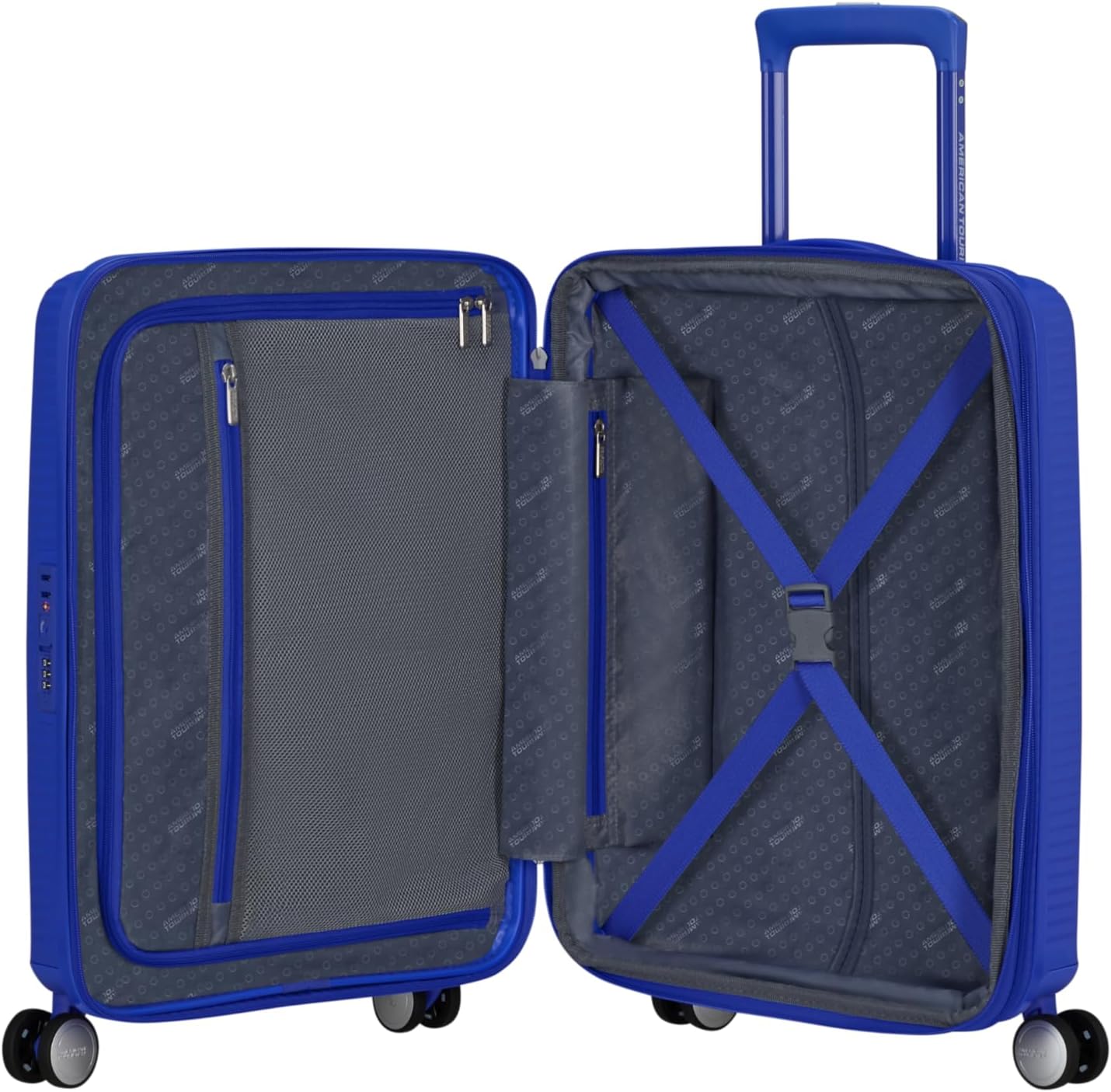 American Tourister Soundbox Mini Extra Small Luggage Suitcase 47 cm 22 L, Cobalt Blue, 55 x 40 x 20 cm, Soundbox
