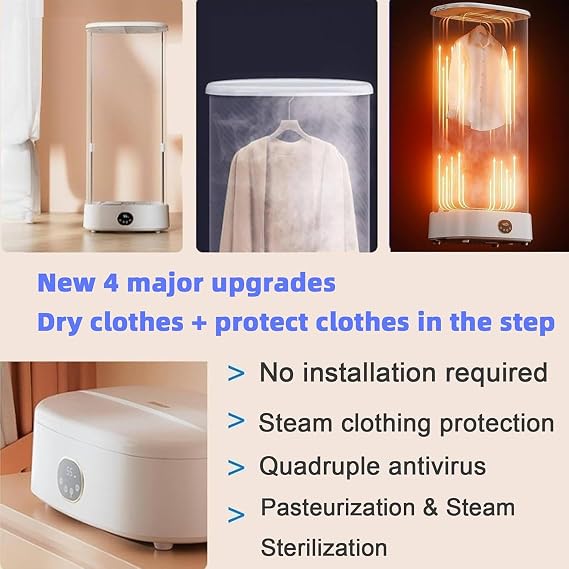 Automatic Ironing Machine, Foldable Steam Hanging Ironing Machine, Steam Ironer,Clothes Dryer, Quickly Smooth Out Wrinkles, 360°Circulating Heat Flow