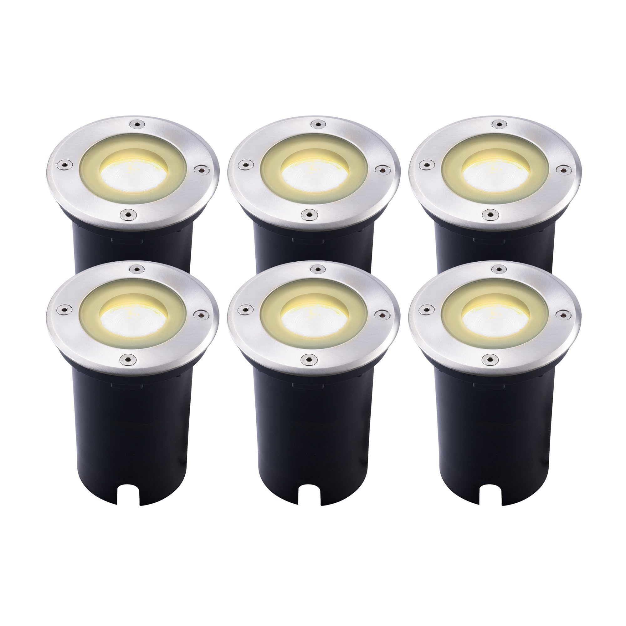 Ledvion 6 piezas Foco LED Empotrable IP67 3W 230V 345Lm 2700K GU10 blanco