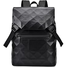 Mens Backpack, Diamond Pattern PU Waterproof Fabric, with 15.6 inch laptop Capacity, for Work Travel School Teenager as Gift
