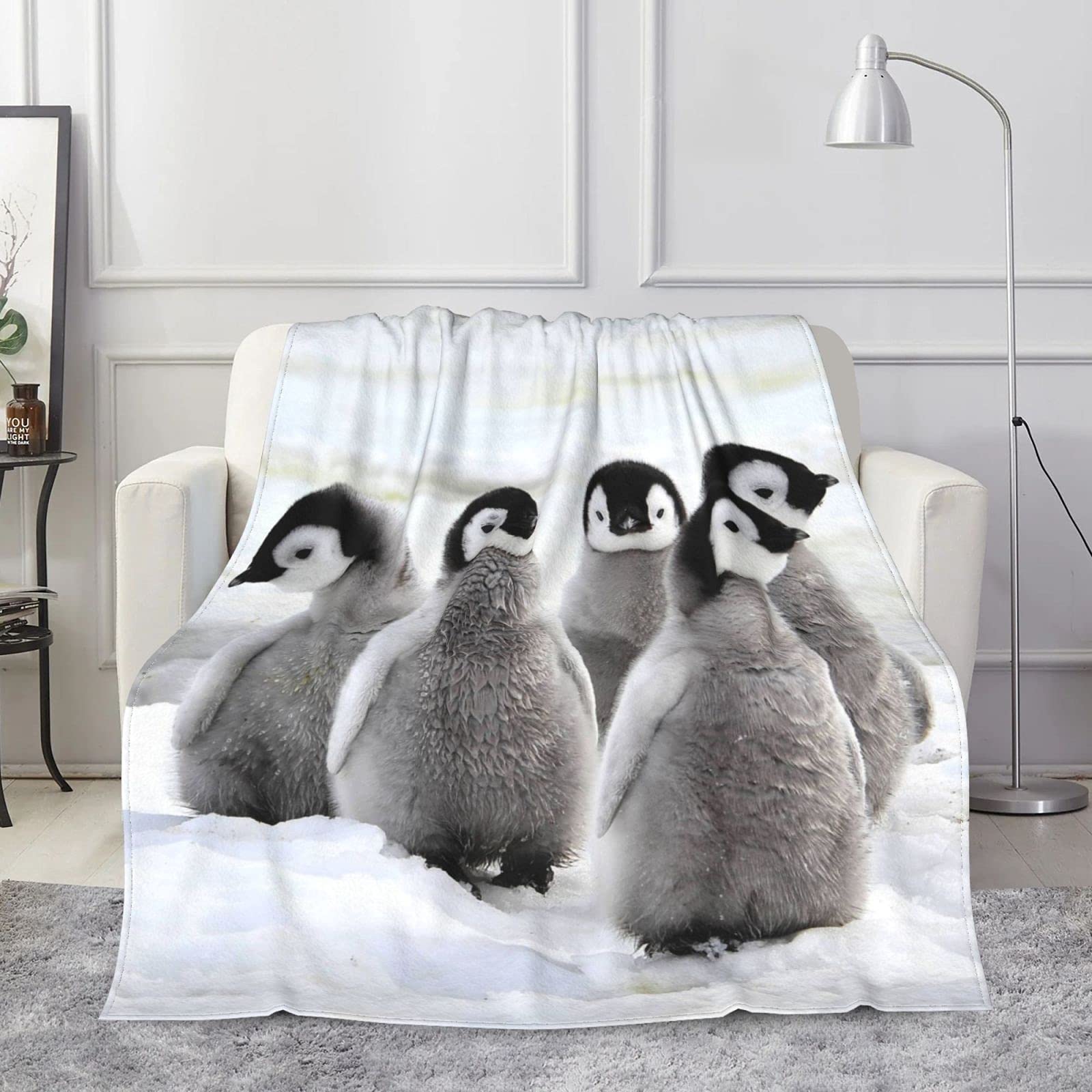 Buy Flannel Penguin Blanket for Bed Couch Sofa,Emperor Penguin Chicks on  The Snow Throw Blanket,Soft Cozy Plush Warm Fuzzy Lightweight Microfiber  Fleece Blanket for Adults Teens Kids 80X60 Online at Low Prices