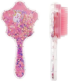 فرشاة لفك تشابك الشعر للأطفال الصغار، تمنح تجربة تمشيط سهلة بدون ألم وبدون سائل، مناسبة لجميع أنواع الشعر، تتضمن شعيرات تدليك لطيفة، هدية مثالية للأطفال (2 فرشه)