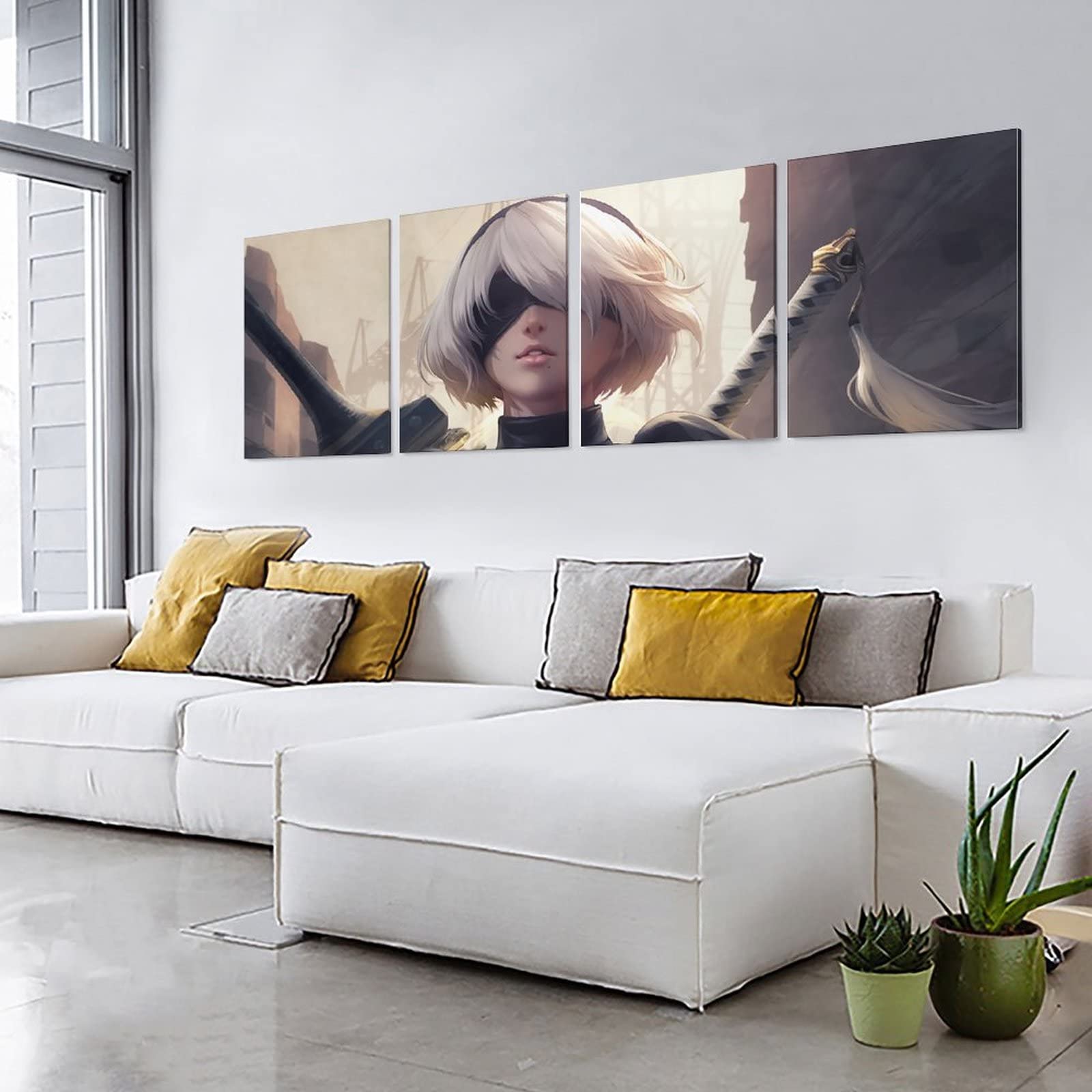 Amazon｜壁絵 ニーア オートマタ インテリア オシャレ 現代 部屋