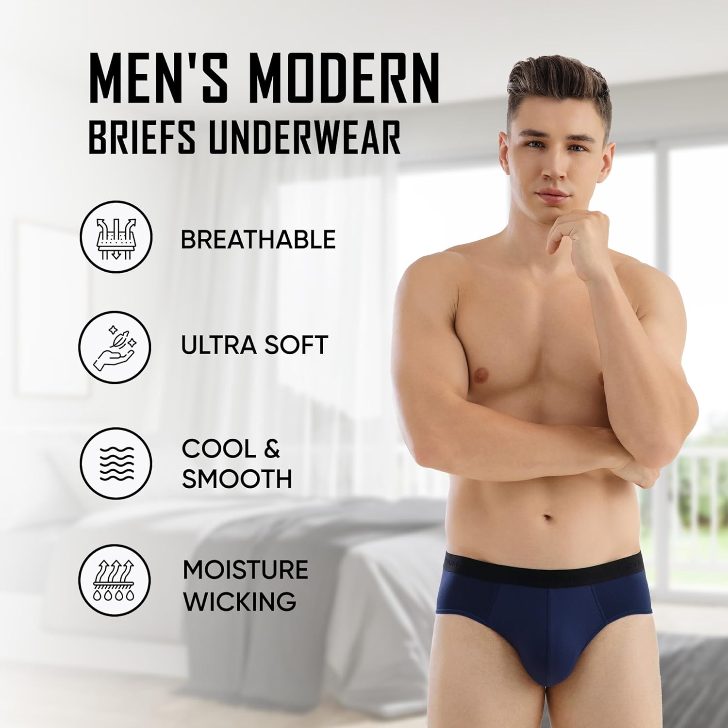 Boxer Briefs & Briefs Combo, Low-Rise Men Underwear, Coolzone Fly, Moisture Wicking Underwear, Super Soft Comfort - Image 6
