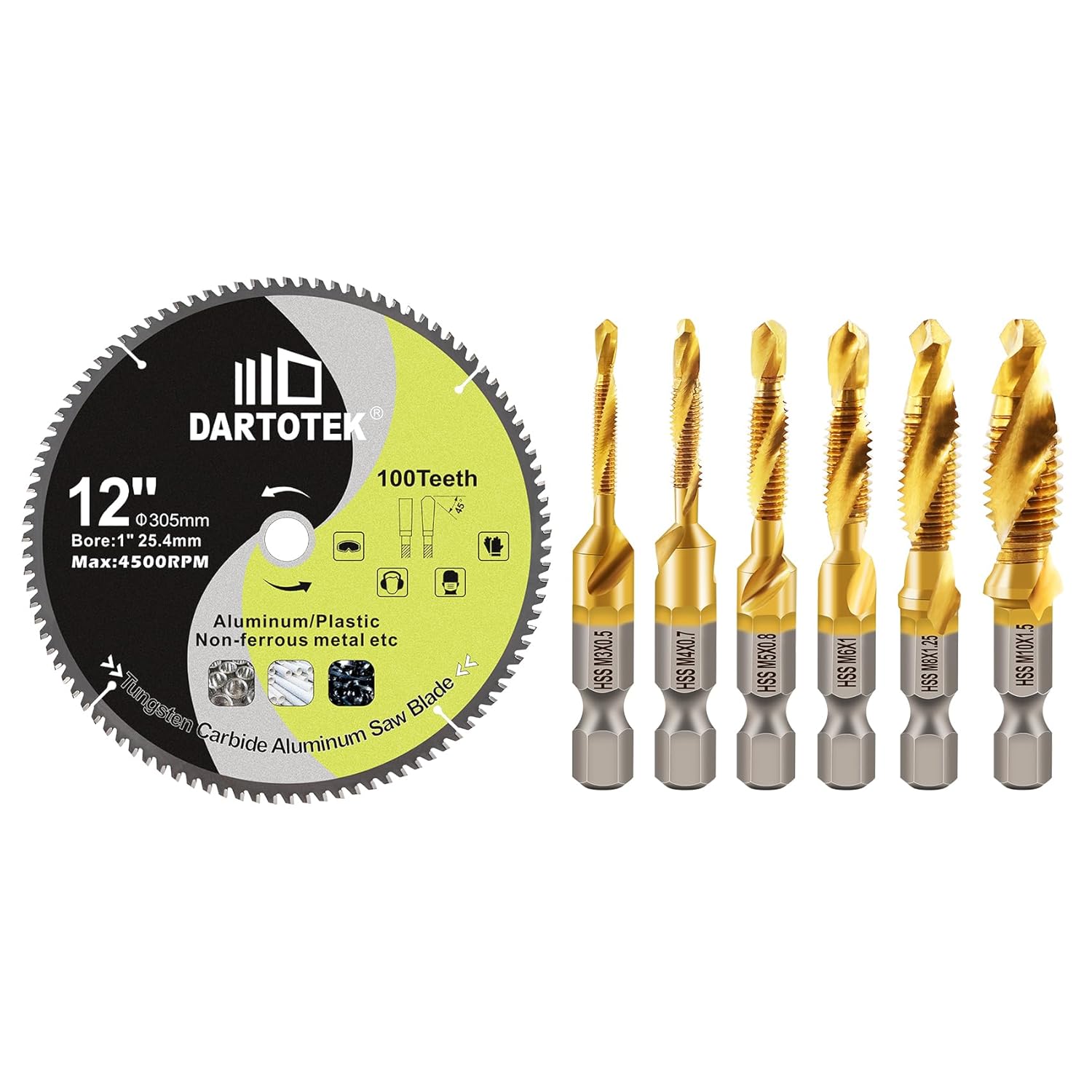 12"/305mm Metal Cutting Disc,Circular Saw Blade 60T,TCT Cut Off Wheel for Steel, Stainless Steel, Ferrous Steel Pipe with 30 Arbor