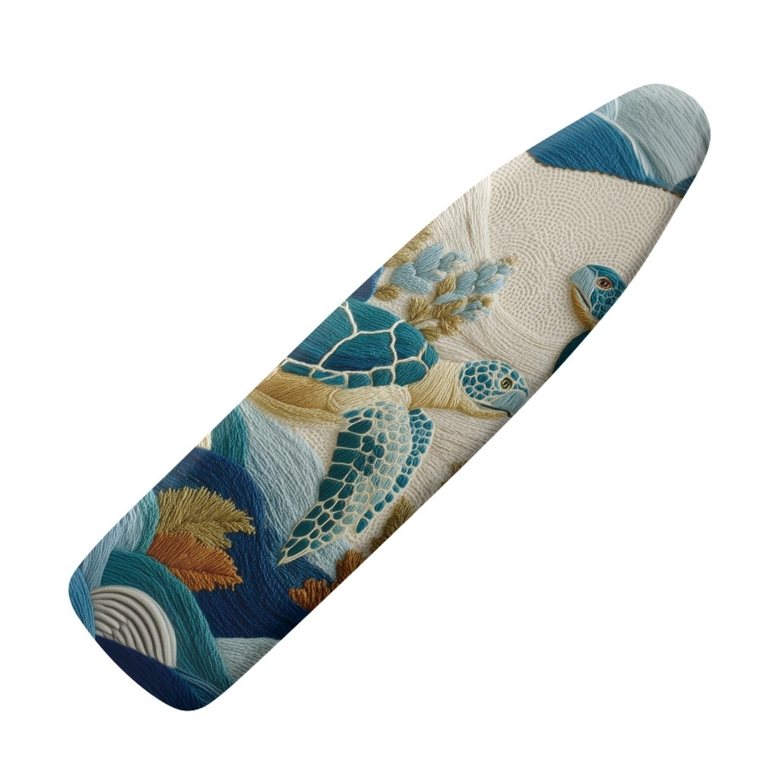 Elasticated Ironing Board Covers 125 X 45 Blue Green Universal iron board covers and Padding,Adjustable Fastener,Durable,Washable,Easy to Install,Slip-resistant and heat-resistan