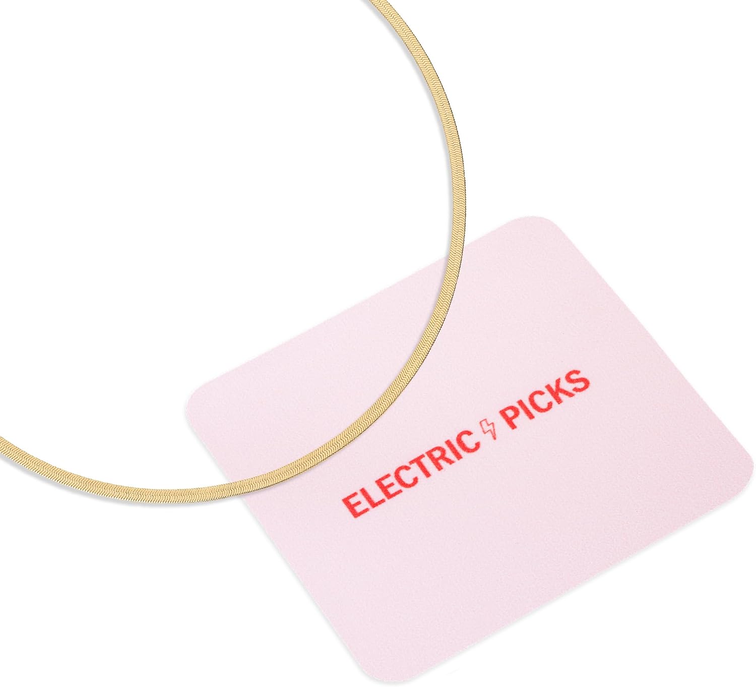 Electric Picks Python Gold Herringbone Necklace for Women – 18kt Gold Filled Chain Necklace, Tarnish-Resistant, Hypoallergenic, Wear Alone or Layered, Everyday Gold Jewelry Necklace - 3mm - Image 8