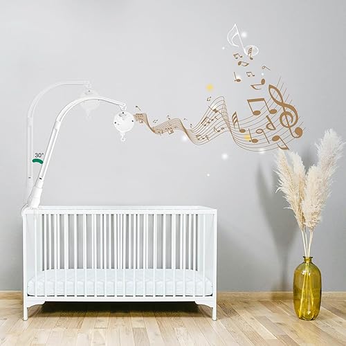 Miniatura 4 de Soporte de brazo móvil para cuna de bebé de 23 pulgadas, la parte de la garra se puede ajustar a ancho, decoración de juguete de bricolaje (soporte