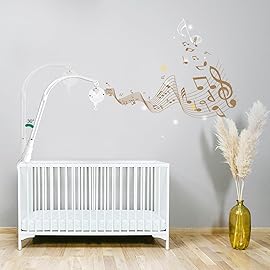 LIUDHPSP 23 inch Baby Crib Mobile Bed Bell Holder Arm Bracket, with Music Box, The Claw Part can be Adjusted Width-DIY Toy Decoration