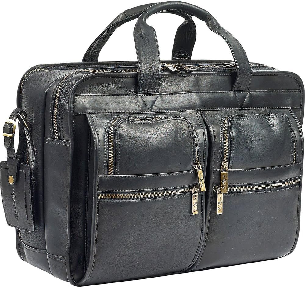 Robert Myers Classic Executive Briefcase Tan